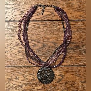 Black and Purple Costume Necklace